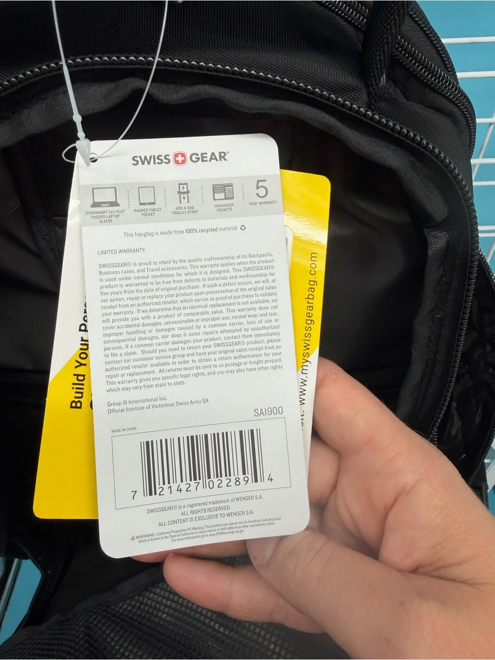 NWT SwissGear 1900 ScanSmart TSA Laptop Backpack